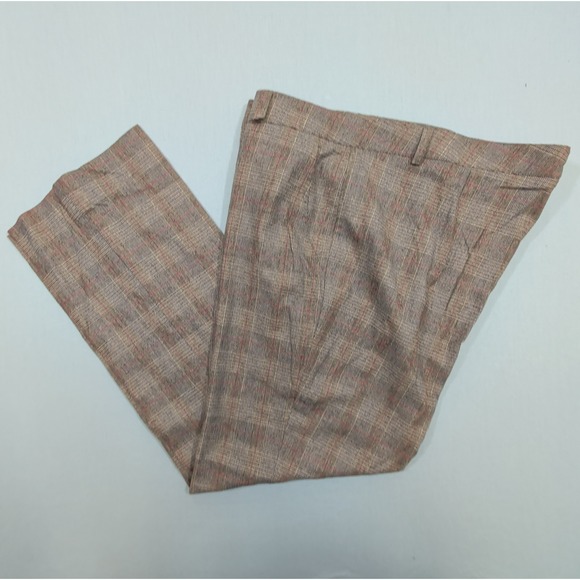 Maison Common Pants - Maison Common Womens Plaid Wool Pants 46 US 10 12 Brown Trousers